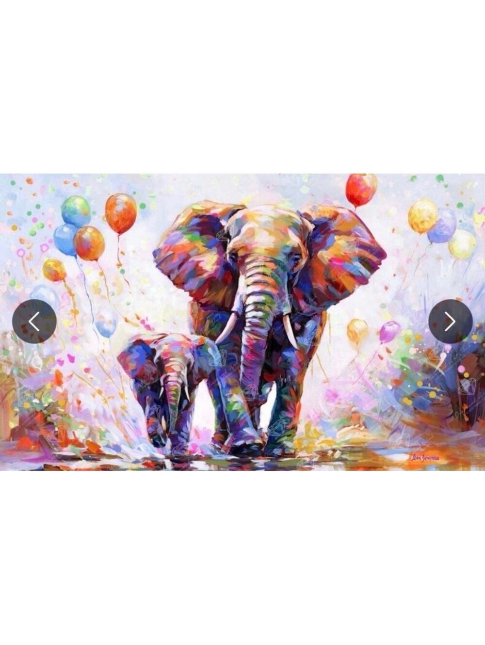 Elephants Colorful Celebration by Leon Devenice - Diamond Art Club